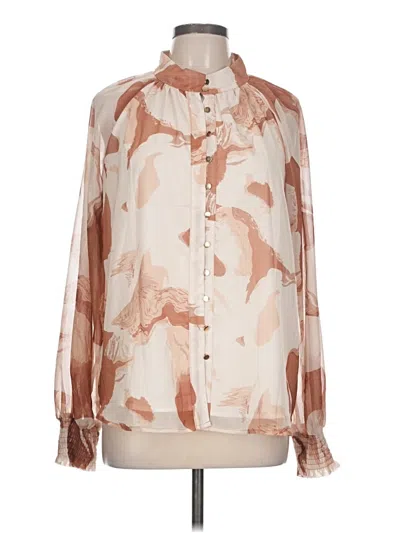 Pre-owned Zesica Long Sleeve Blouse In Ivory