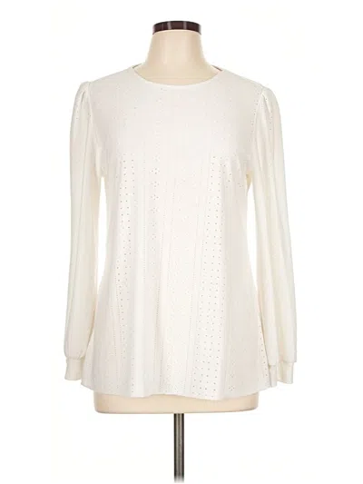Pre-owned Zesica Long Sleeve Blouse In Ivory