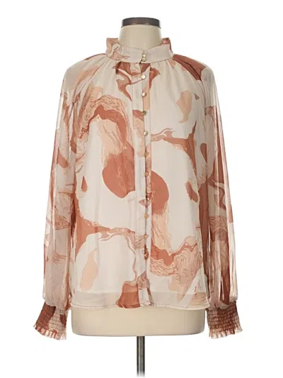 Pre-owned Zesica Long Sleeve Blouse In Ivory