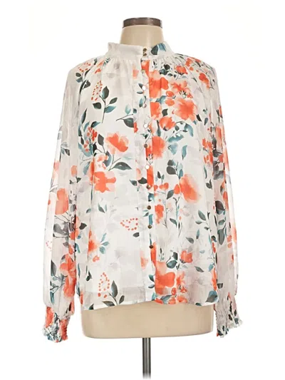 Pre-owned Zesica Long Sleeve Blouse In Ivory