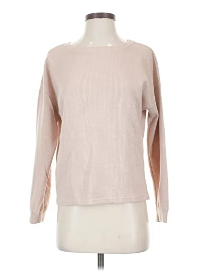 Pre-owned Zesica Long Sleeve Top Pink Crew Neck Tops