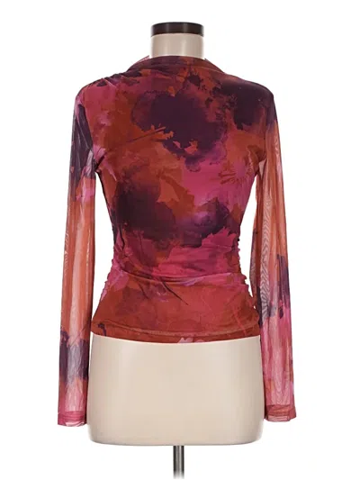 Pre-owned Zesica Long Sleeve Top Pink Turtleneck Tops