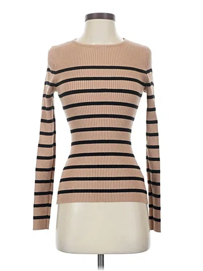 Pre-owned Zesica Long Sleeve Top Tan Turtleneck Tops In Brown