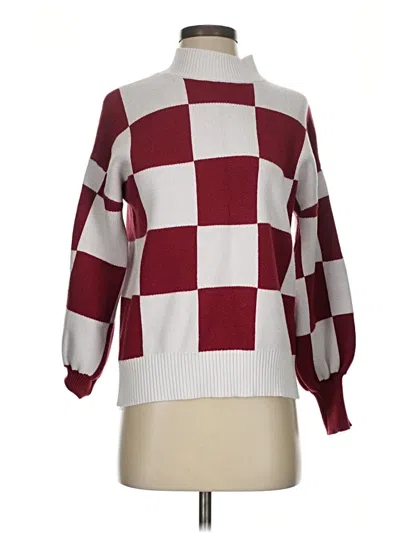 Pre-owned Zesica Pullover Sweater In Burgundy