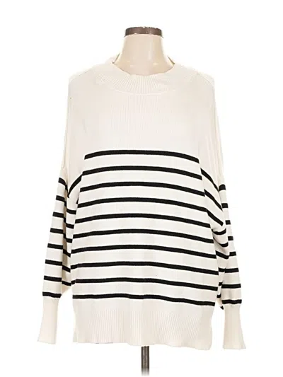 Pre-owned Zesica Pullover Sweater In White