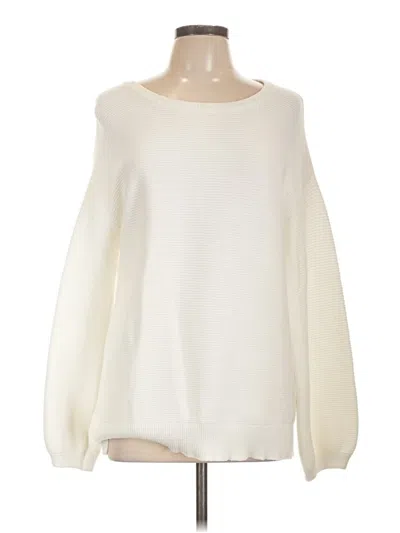 Pre-owned Zesica Pullover Sweater In White