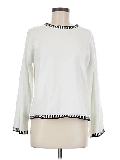 Pre-owned Zesica Pullover Sweater In White