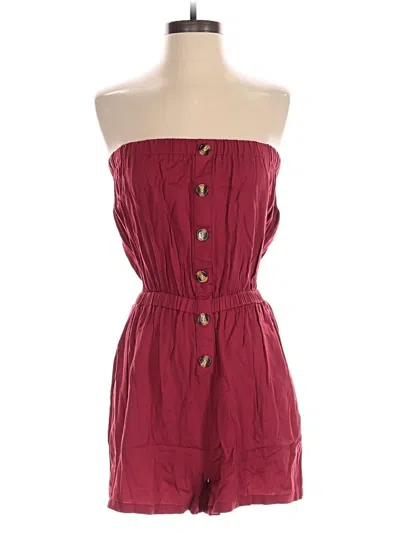 Pre-owned Zesica Romper In Burgundy