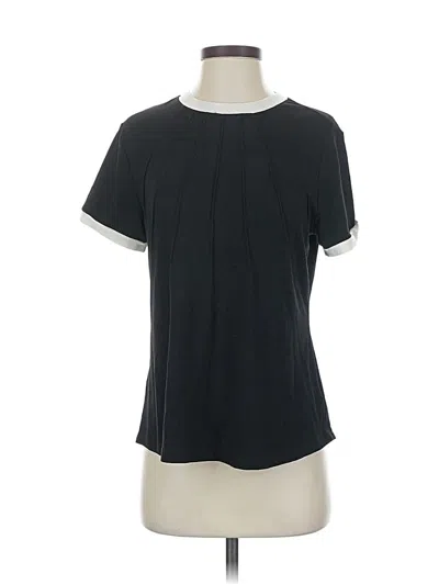 Pre-owned Zesica Short Sleeve Top Black Crew Neck Tops