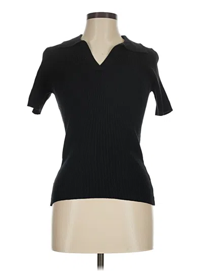 Pre-owned Zesica Short Sleeve Turtleneck In Black