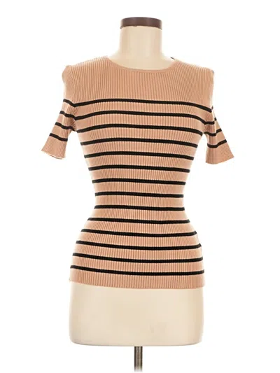 Pre-owned Zesica Short Sleeve Turtleneck In Brown
