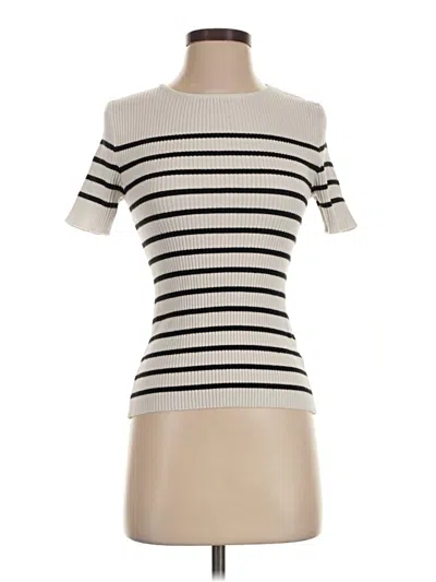 Pre-owned Zesica Short Sleeve Turtleneck In Ivory