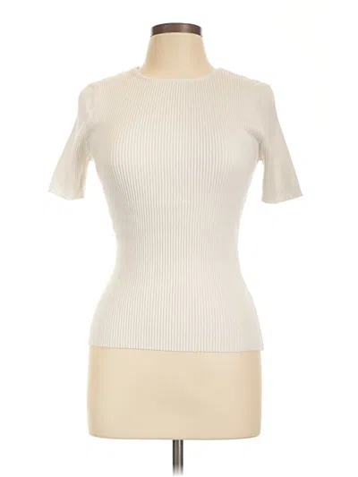 Pre-owned Zesica Short Sleeve Turtleneck In Ivory