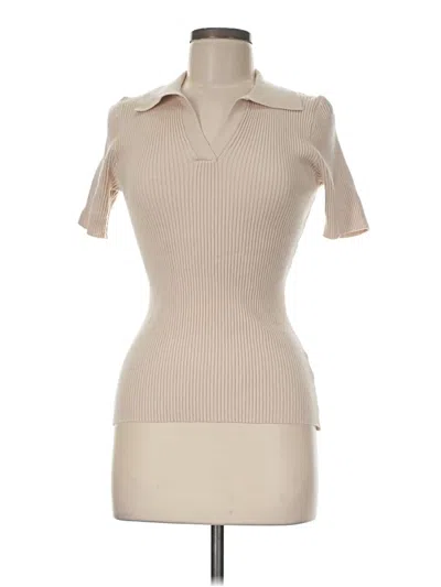 Pre-owned Zesica Short Sleeve Turtleneck In Tan