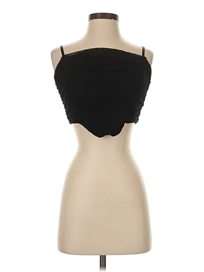 Pre-owned Zesica Sleeveless Top Black Strapless Neckline Tops
