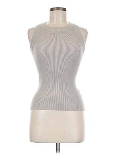 Pre-owned Zesica Sleeveless Top Gray Halter Neckline Tops