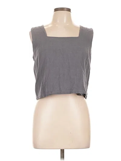 Pre-owned Zesica Sleeveless Top Gray Scoop Neck Tops