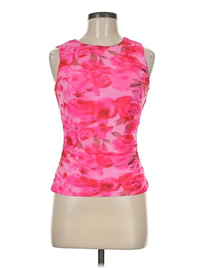 Pre-owned Zesica Sleeveless Top Pink Halter Neckline Tops