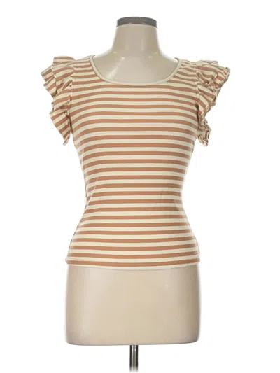 Pre-owned Zesica Sleeveless T-shirt In Brown