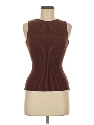 Pre-owned Zesica Sweater Vest In Brown