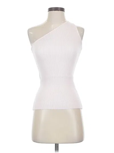 Pre-owned Zesica Tank Top Ivory One Shoulder Neckline Tops