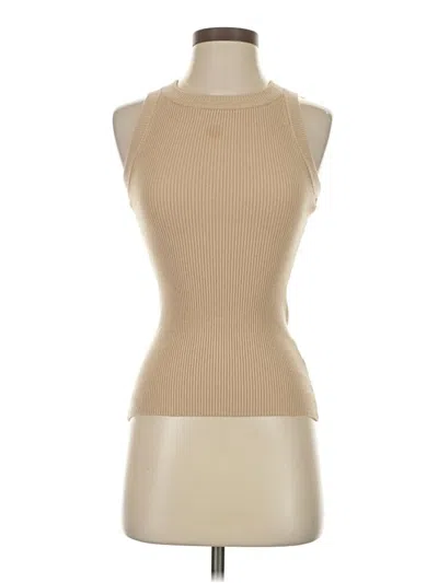 Pre-owned Zesica Tank Top Tan Halter Neckline Tops In Brown