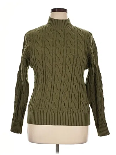 Pre-owned Zesica Turtleneck Sweater In Green