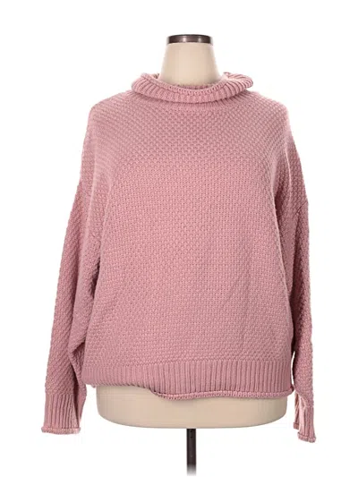 Pre-owned Zesica Turtleneck Sweater In Pink