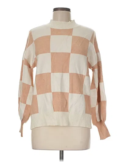 Pre-owned Zesica Turtleneck Sweater In Tan