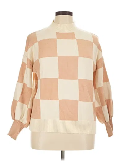 Pre-owned Zesica Turtleneck Sweater In Tan