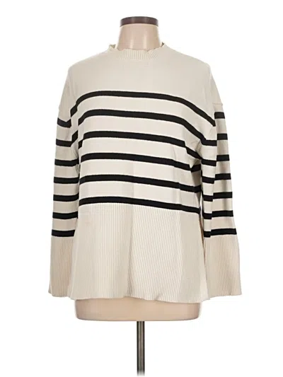 Pre-owned Zesica Turtleneck Sweater In White