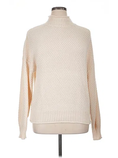 Pre-owned Zesica Turtleneck Sweater In White