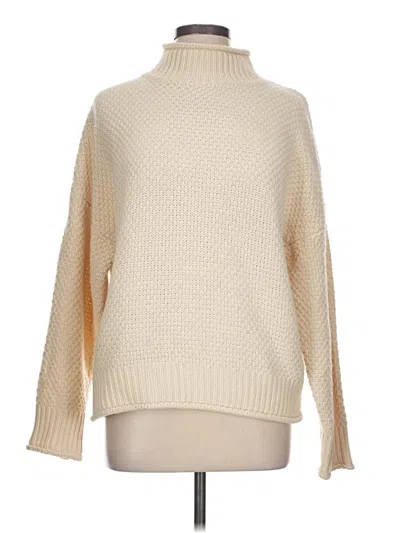 Pre-owned Zesica Turtleneck Sweater In White