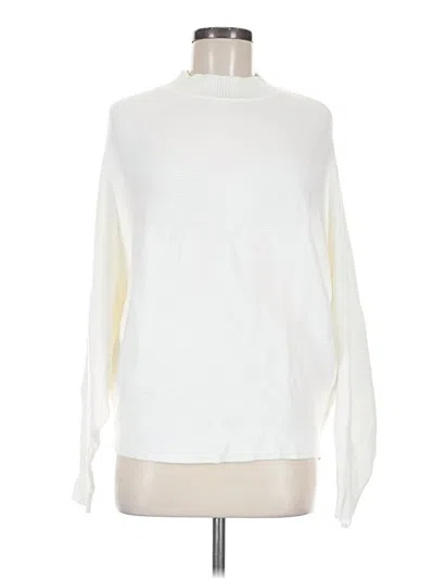 Pre-owned Zesica Turtleneck Sweater In White