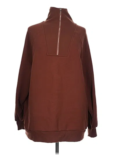 Pre-owned Zesica Zip Up Hoodie In Brown