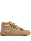 Zespà Quilted-edge High-top Sneakers In Brown