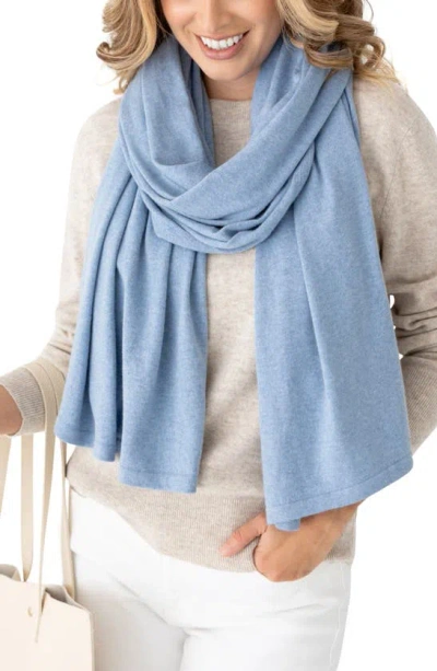 Zestt Organics Organic Cotton Travel Scarf In Blue