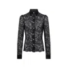 Zetaye Women's Black Lyric Lace Blouse In Black