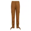 Zetaye Women's Brown Palmer Cargo Pant In Brown