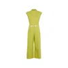 Zetaye Women's Celeste Linen Cotton Jumpsuit Green In Green
