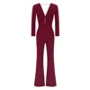 Zetaye Women's Red Harmony Jumpsuit - Bordeaux In Red
