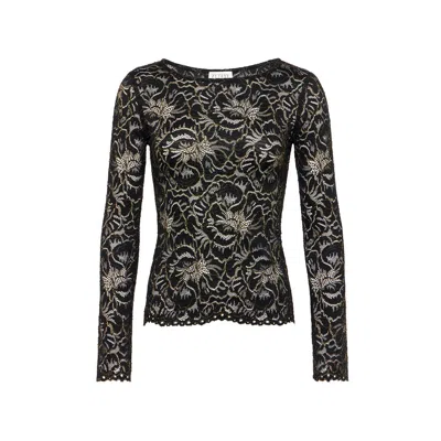 Zetaye Women's Verona Lace Top / Black