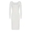 Zetaye Women's White Harper Body Dress - Ivory In White
