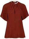 Zeus + Dione Azure Blouse In Brown