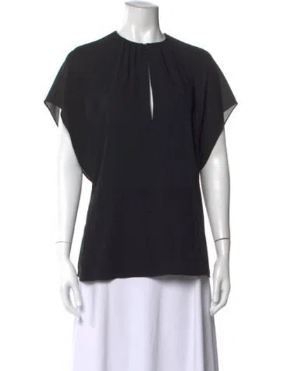 Pre-owned Zeus + Dione Crew Neck Short Sleeve Top In Black