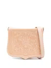 Zeus + Dione Embossed-design Leather Crossbody Bag In Neutrals