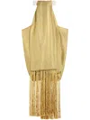 Zeus + Dione Fringed Top In Gold
