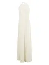 Zeus + Dione Halterneck Gown In White