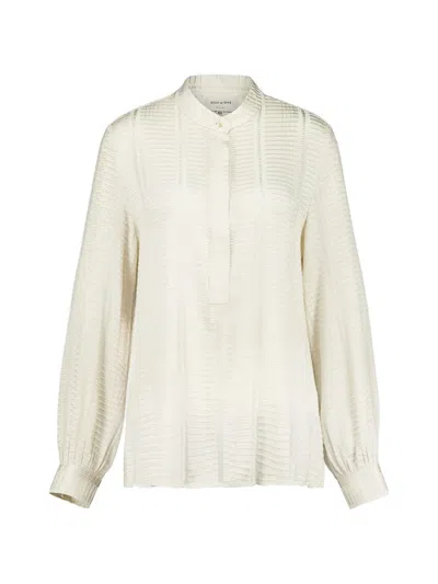 Zeus + Dione Hera Textured Blouse In White