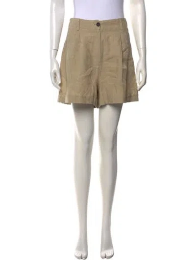 Pre-owned Zeus + Dione Linen Mini Shorts In Neutrals